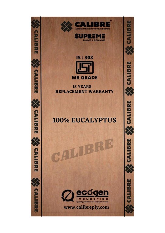 Calibre Supreme Eucalyptus MR IS 303 Grade Plywood (7x4, 12MM)